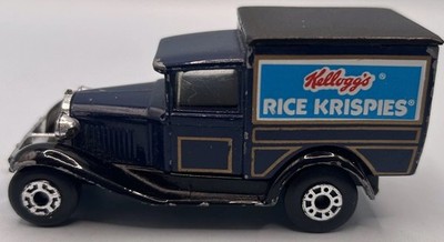 1979 Vintage Matchbox Model A Ford Kellogg s Rice Krispies Blue Diecast