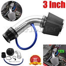 3Inch Universal Car Cold Air Intake Filter Induction Kit Pipe Hose System Carbon