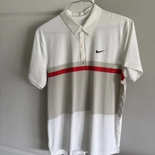 Nike/RF Tennis Polo White/Tan/Red 2012 Auckland Size XL Excellent Condition