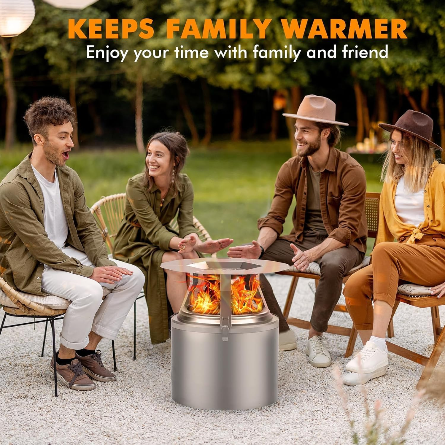 Heat Deflector Compatible with Solo Stove Ranger and Other 15" Fire Pit -Foldabl