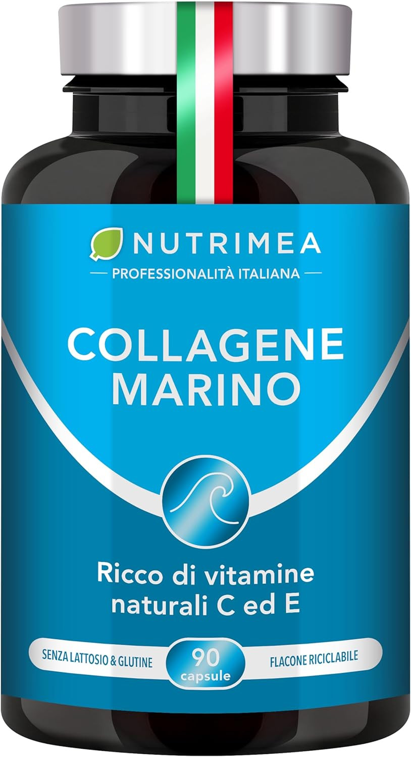 Collagene Marino Idrolizzato Puro 900mg | Vitamina A C E | Pelle e Ossa