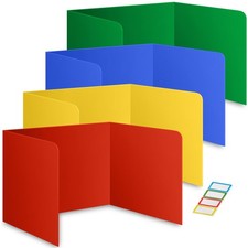 4pk Classroom Privacy Shields Desk Dividers for Student Desks - Assorted