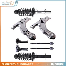 Front For 2001-2010 Volkswagen Beetle Complete Struts Tie Rod End Control Arm 8x
