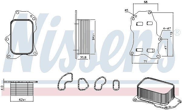Nissens ÖLküHler, MotoröL FüR Ford-image