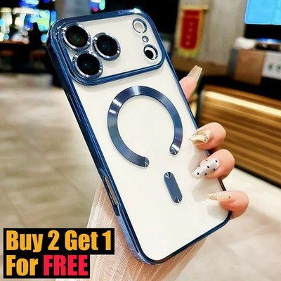 For iPhone 17 Air 16 15 14 13 12 11 Pro Max Case Magnetic Camera Lens Protector