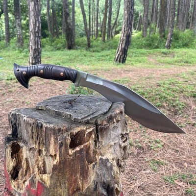 Custom Handmade Carbon Steel Blade Gurkha Kukri Knife | Hunting Knife Camping