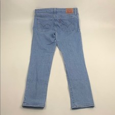 Levi's 721 High Rise Light Blue Denim Skinny Jeans Distressed Size 30 Stretch