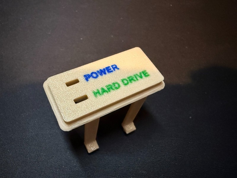 Amiga 2000 Replacement LED Panel 3D Printed Coloured Text Customisable
