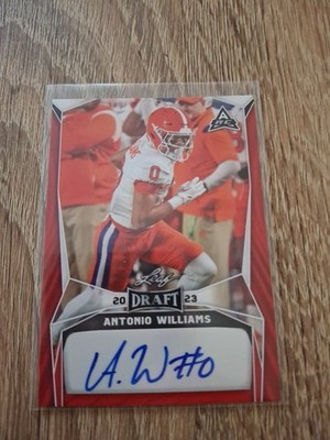 Antonio Williams 2023 Leaf Draft Autographs Red Auto NY Giants 