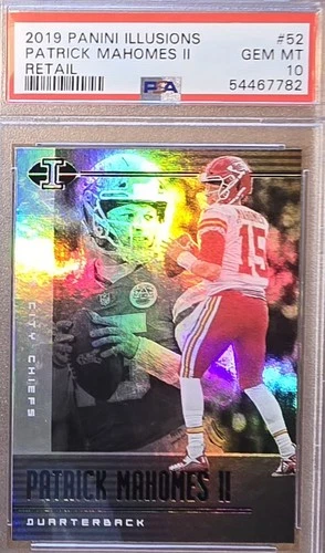 PATRICK MAHOMES II RETAIL ILLUSIONS - 2019 PANINI ILLUSIONS - PSA 10 - GEM MINT