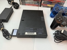 Sony PlayStation 2 (PS2) SLIM Console  39 Games 2 Controllers LOT - Tested ✅