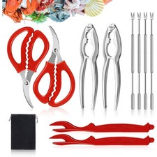 10 Pcs Seafood Tools Set Includes Crab Lobste...