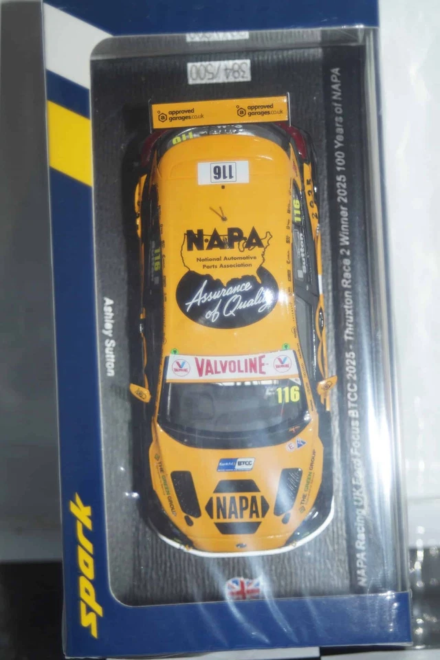 Spark Ford Focus BTCC 2025 Thruxton Race 2 Winner A.Sutton #116 1:43 Resin UK027 - Image 4 of 4