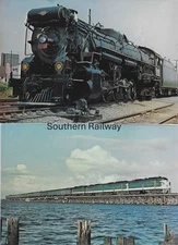 2 - Super Post Cards of Southern RR #610 Super-Power 2-10-4 & Southern Crescent
