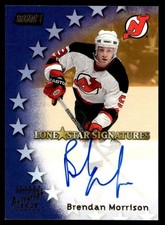 2000-01 Stadium Club Lone Star Signatures Brendan Morrison Vancouver Canucks