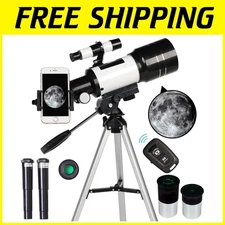 Black Telescope Gift Set for Astronomy Enthusiasts