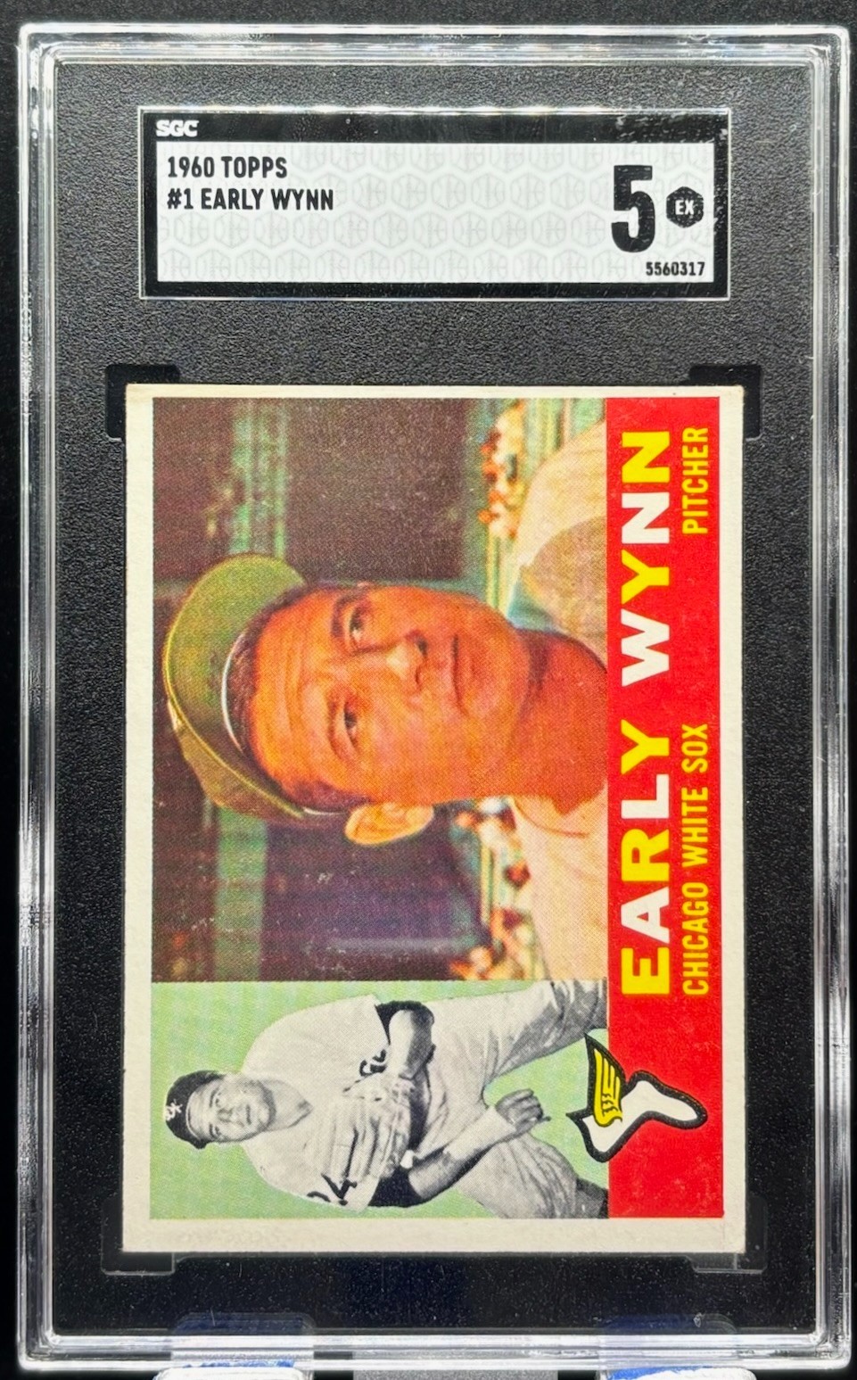 1960 Topps Baseball #1 Early Wynn Chicago White Sox HOF Vintage Graded PSA 5 EX