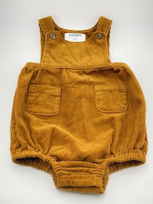 Old Navy Baby 18-24M Corduroy Bubble Overall Jumpsuit Pockets Camel Brown