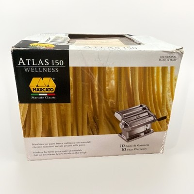 Marcato Atlas 150 Pasta Maker Hand Crank Machine Italy Stainless Steel NEW!