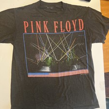 VTG 1987 Pink Floyd American World Tour 2 Sided Single Stitch Black T-Shirt M S