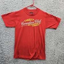 Canadian Club Whiskey Vintage T Shirt Screen Stars 1980s Single  Stitch Small