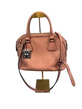 Authentic Gucci Pebbled Leather Dome Satchel - Pink Crossbody Bag