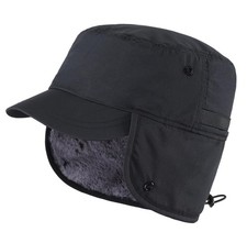 Connectyle Men's Winter Hat with Visor Warm Earflaps Hat Fully Lined Faux Fur...