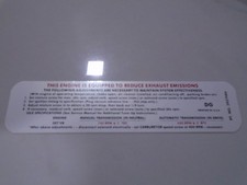 Reproduction 1969 Gm Truck 307 Emission Decal