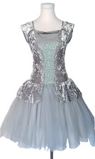 Weissman Grey Velvet Sequin Long Tutu Dance Ballet Costume Size Large Adult LA
