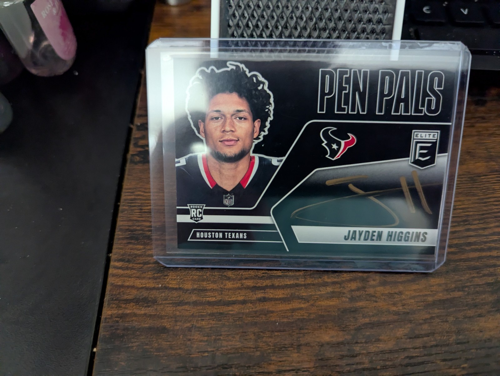 2025 Donruss Elite Pen Pals Jayden Higgins Black Gold(RC, Auto) #PP-JHI FOTL SSP