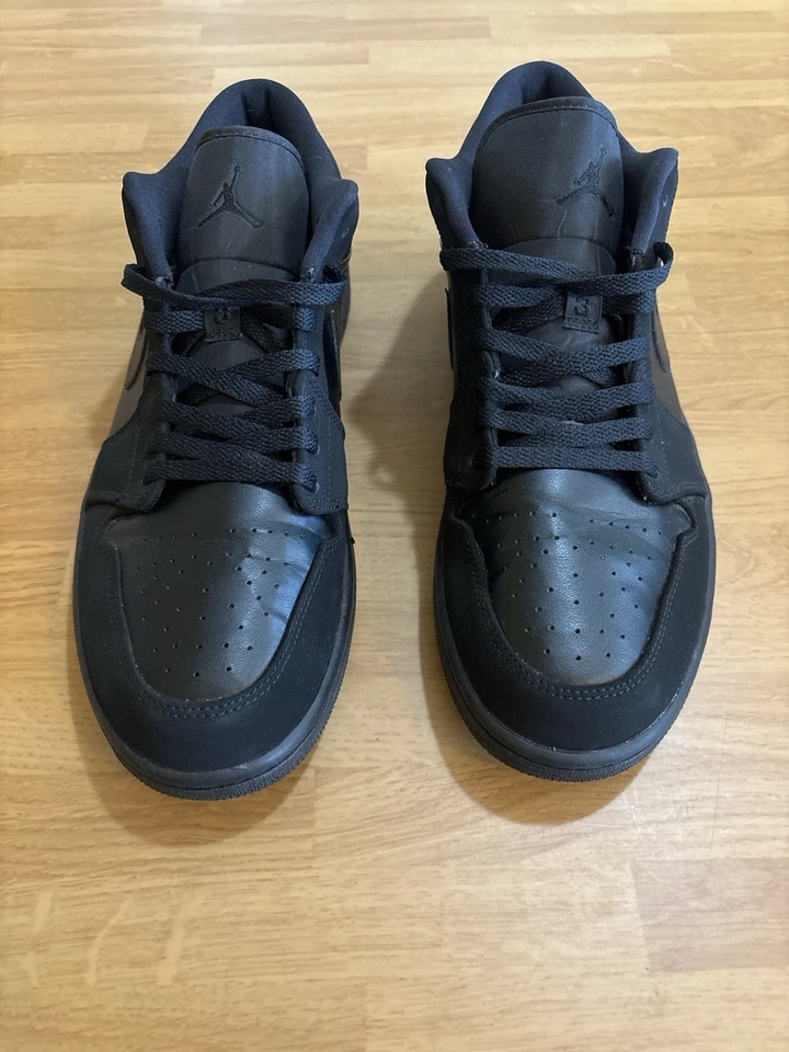 Jordan 1 retrô baixo triplo preto/tamanho 13/usado uma vez/ótimo formato - Imagem 3 de 4