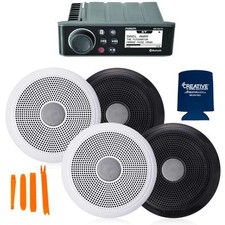 Fusion MS-RA70 Marine Receiver 2 Pairs XS-F65CWB 6.5" Coax Speakers