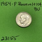 1954 P Roosevelt Dime 10c BU Uncirculated Mint State 90% Silver