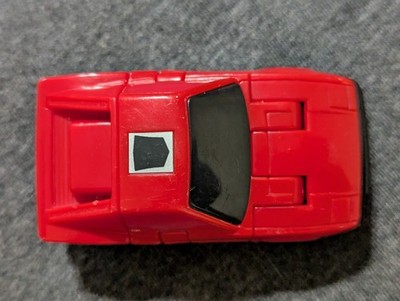 Vintage Hasbro TRANSFORMERS Generation One G1 Throttlebots CHASE Red Throttlebot