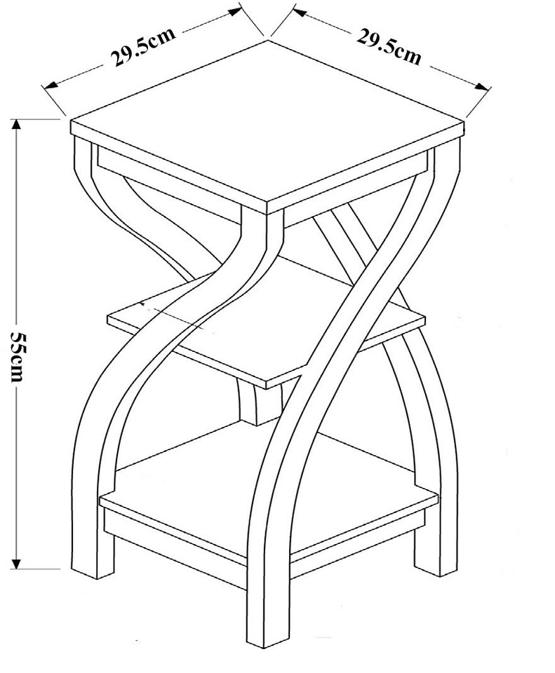 Side Plant Table | Solid Oak Wood Coffee/Telephone/Lamp/Bedside/End ...