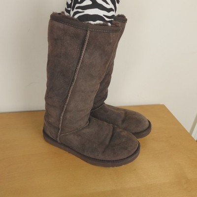Ugg Boots Womens 9 Brown Suede Leather Classic Tall 5815