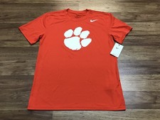 MENS M - NEW Nike NCAA Clemson Tigers Football Dri-FIT T-Shirt Orange