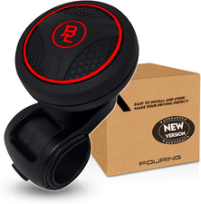 BL Steering Wheel Knob Spinner - Universal Non-Slip Fit, ABS  Premium Silicone