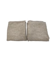 Pottery Barn Emery Linen Blackout Drapes Set of 2 Oatmeal 49x96 Curtain Panels
