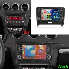 F&uuml;r Audi TT MK2 8J 2006-2012 Autoradio GPS Navi Carplay FM WIFI Android15 4+64GB