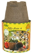 Jiffy JP406 Biodegradable Natural Canadian Sphagnum Peat Pot 4 in.