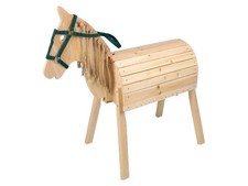 Holzpferd Playtive aus Echtholz beweglicher Kopf Maße 101x52x106 cm (HxBxL)