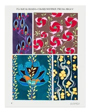 Vibrant Art Nouveau Floral Poster Wall Art Print Premium Quality