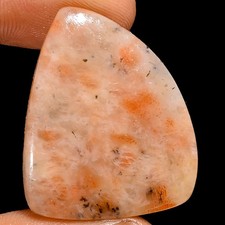 100 Natural Sunstone Fancy Shape Cabochon Gemstone 28.5 Ct. 30X24X4 mm X-11559