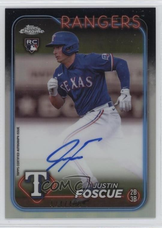 2024 Topps Chrome Rookie Refractor 424/499 Justin Foscue #RA-JF Auto RC 07i7