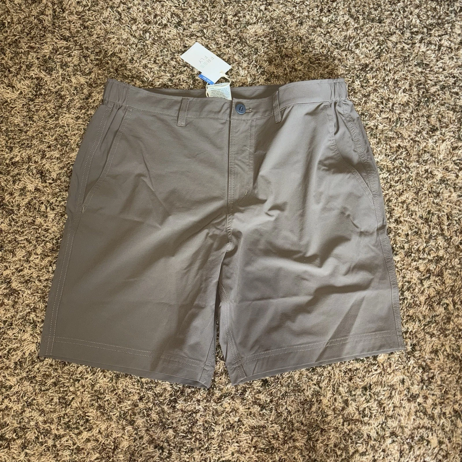 Free Fly Latitude Shorts Men M Gray Quick-dry 7.5" Tobacco Blend Preppy New