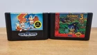 Sonic The Hedgehog Sega Genesis 2 And 3 Cartridges