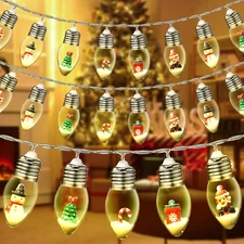 Christmas Lights 26Ft 40 LED Christmas Tree Snow Globe String Lights Vintage Bul