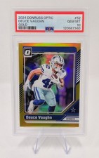 2024 Donruss Optic Deuce Vaughn Gold Prizm /10 PSA 10 GEM MINT Cowboys SSP 🔥
