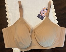 HoneyLove Wireless Crossover Bra Sand Nude Beige No Padding Mesh 3X 44DD E /DDDF